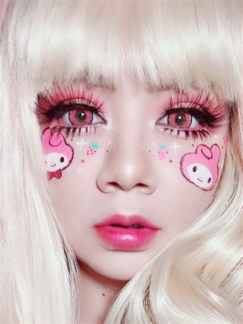 my melody themed makeup